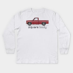 square body Kids Long Sleeve T-Shirt